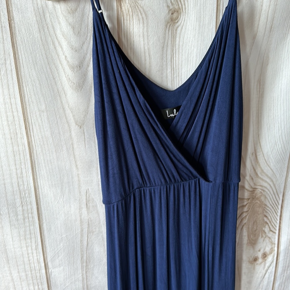 Lulu’s Navy Blue Dress Size Large - Picture 4 of 17